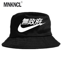Unisex Men Women Fisherman Cap Bob Boonie Cotton Printed Fishing Brand Bucket Hat Men Hip Hop Sun Black White Hat
