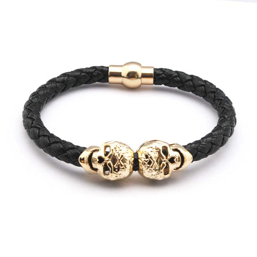 Leather Skull Bracelet