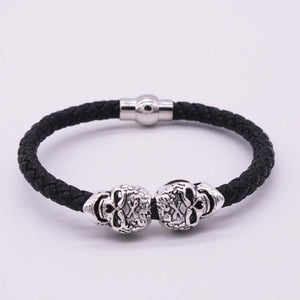 Leather Skull Bracelet