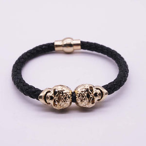 Leather Skull Bracelet