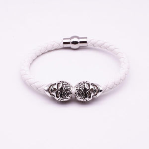 Leather Skull Bracelet
