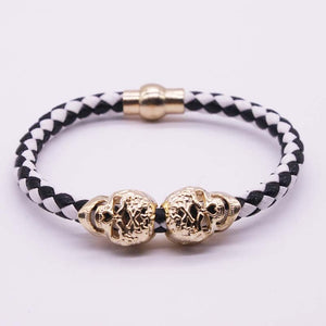 Leather Skull Bracelet