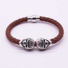 Leather Skull Bracelet